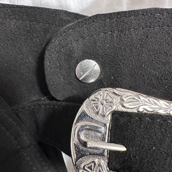 TOUGH 1 Black size medium western chaps. New with tag. - Picture 8 of 9